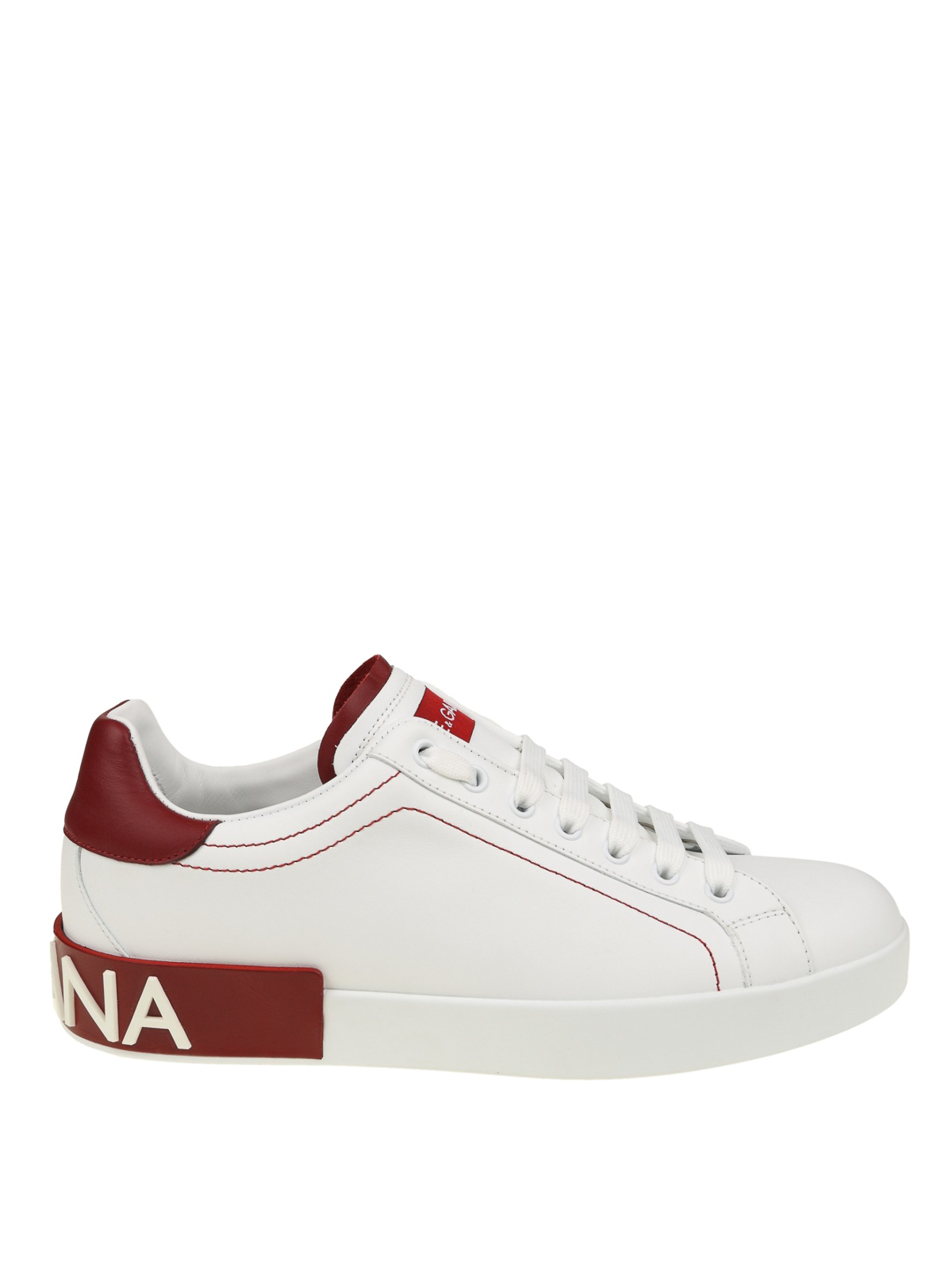 Dolce & Gabbana - Portofino white and red nappa sneakers - trainers ...