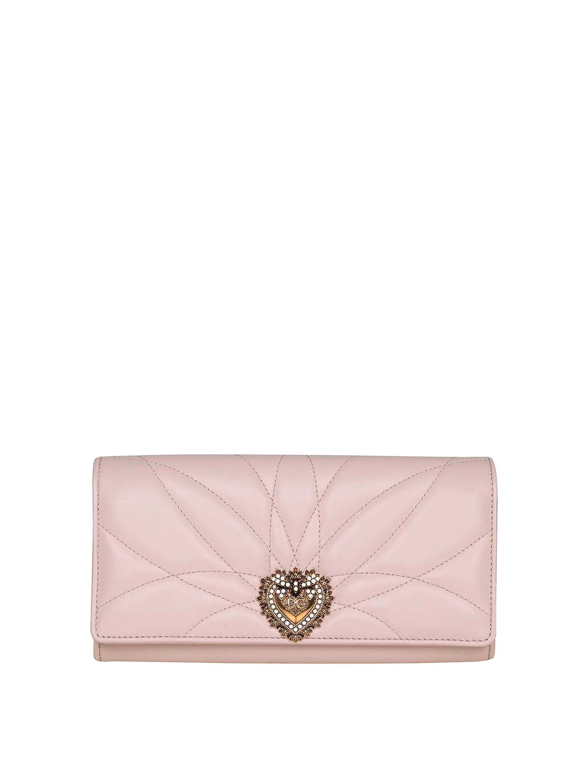 Dolce & Gabbana Devotion Light Pink Leather Wallet
