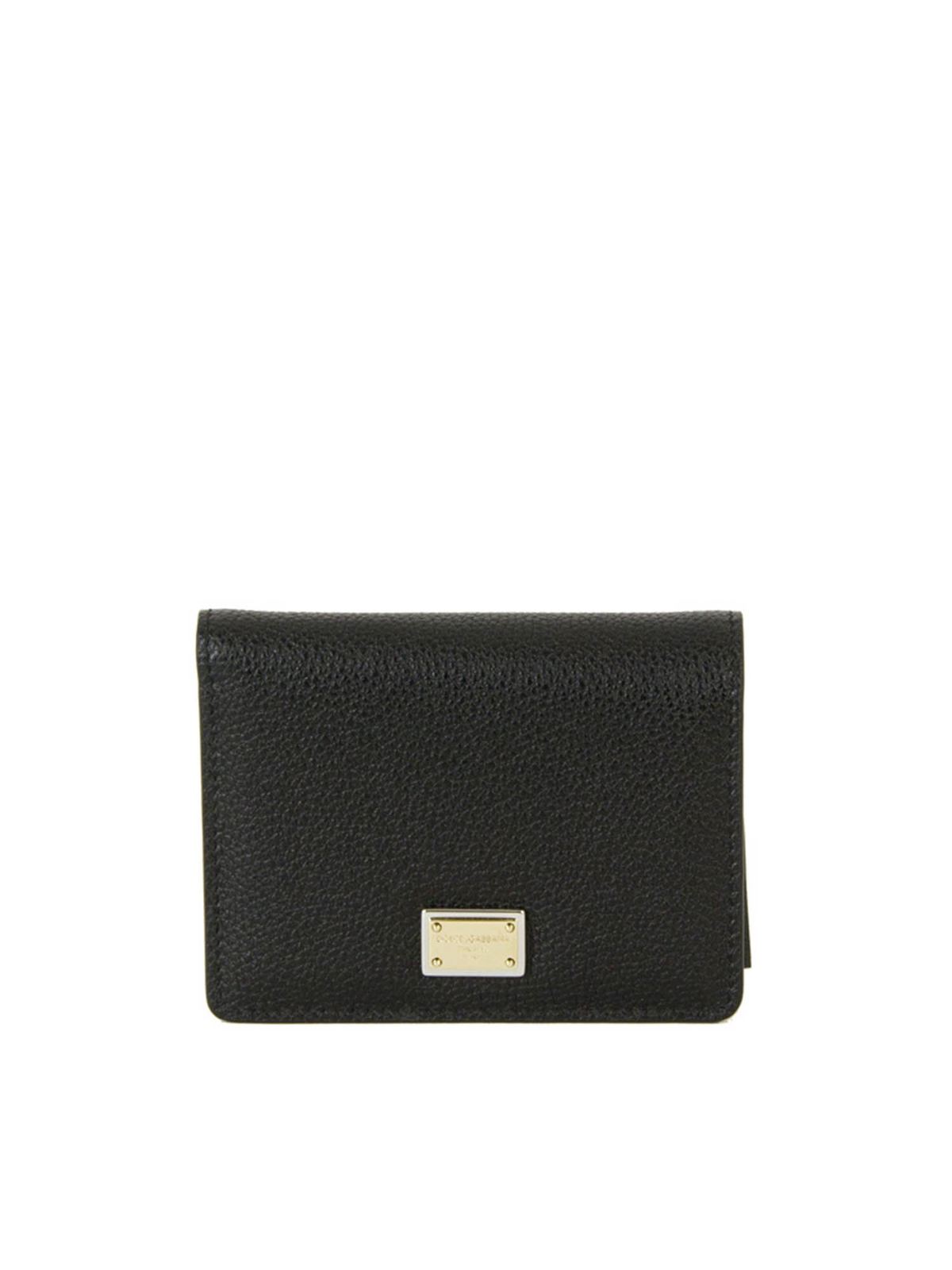 Dolce & Gabbana - Metal logo wallet in black - wallets & purses ...