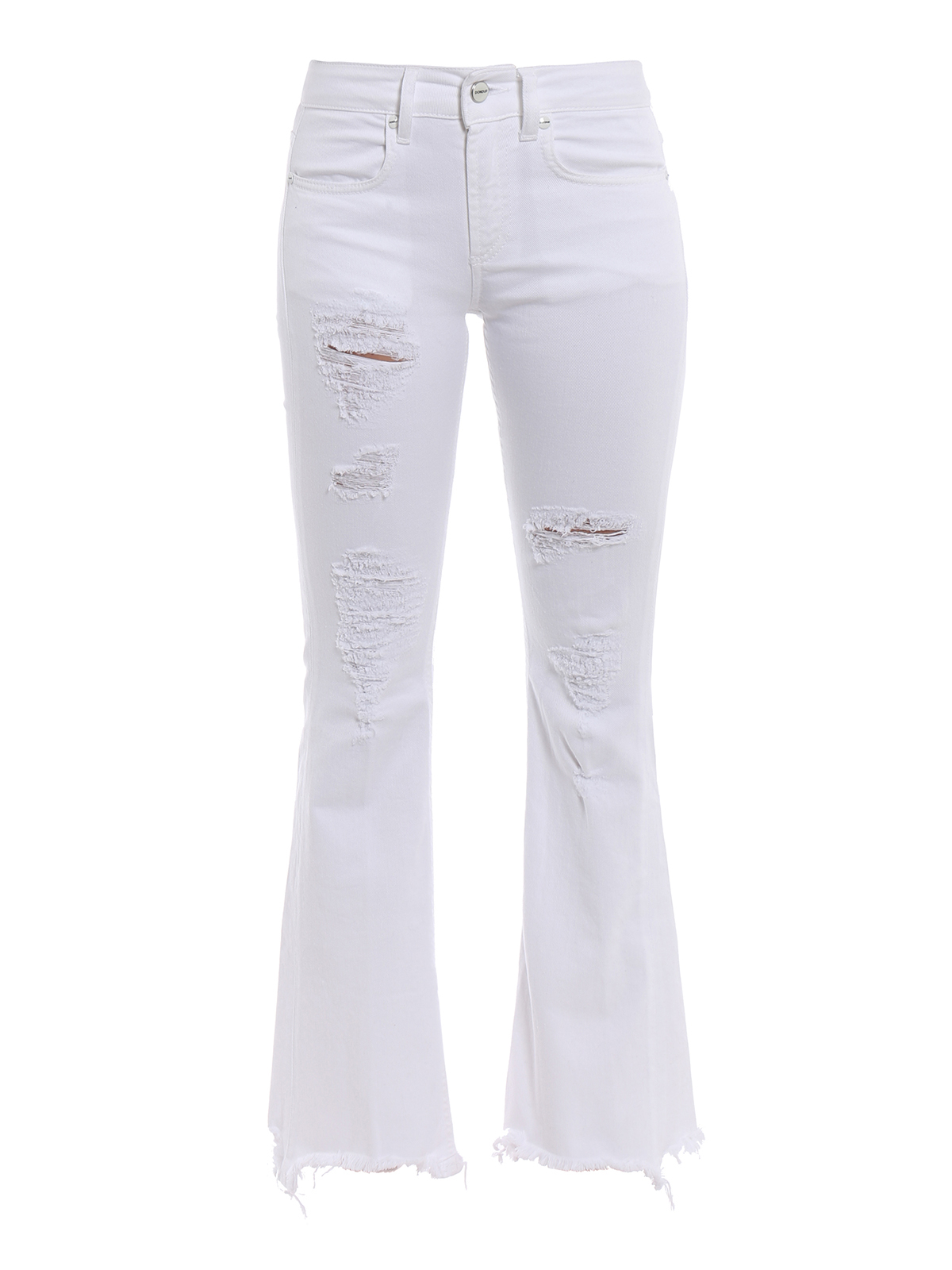 high waisted white bootcut jeans