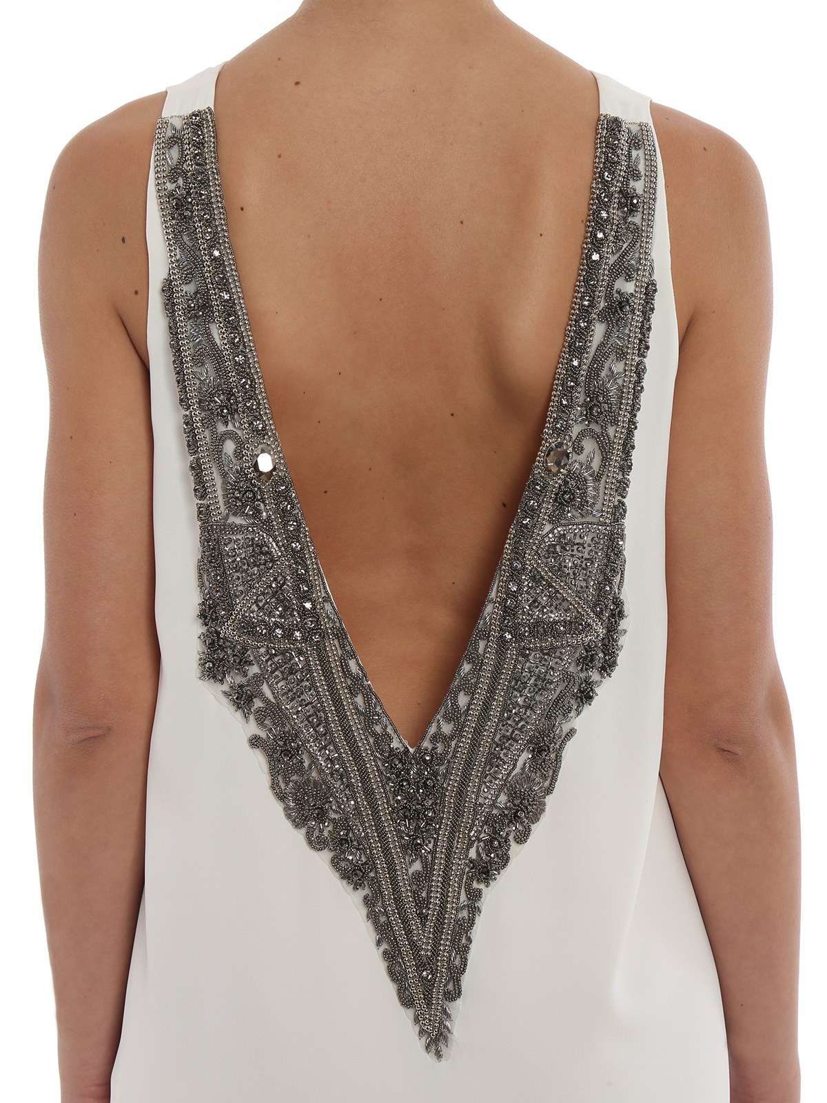 embellished back dress