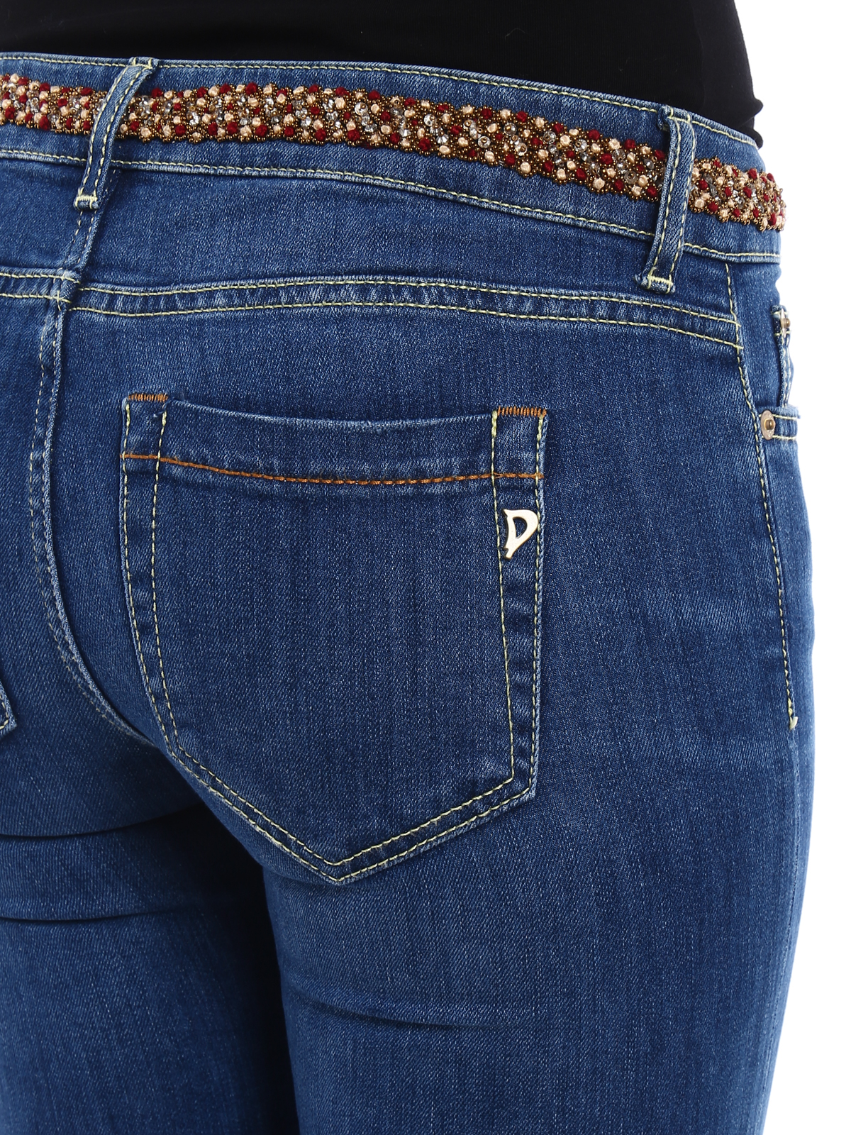 Jeans skinny Dondup - Jeans skinny Tara con ricami - P990DS146DP55R800