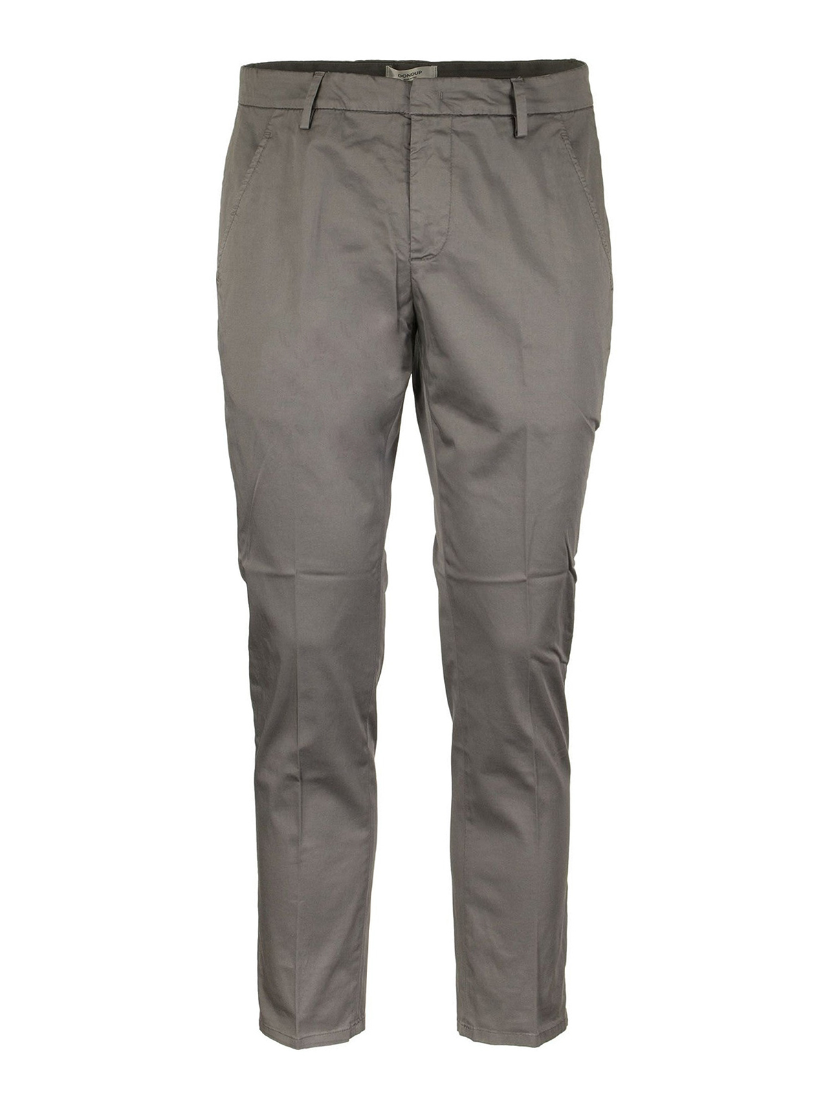 Casual trousers Dondup - Alfredo grey gabardine slacks ...