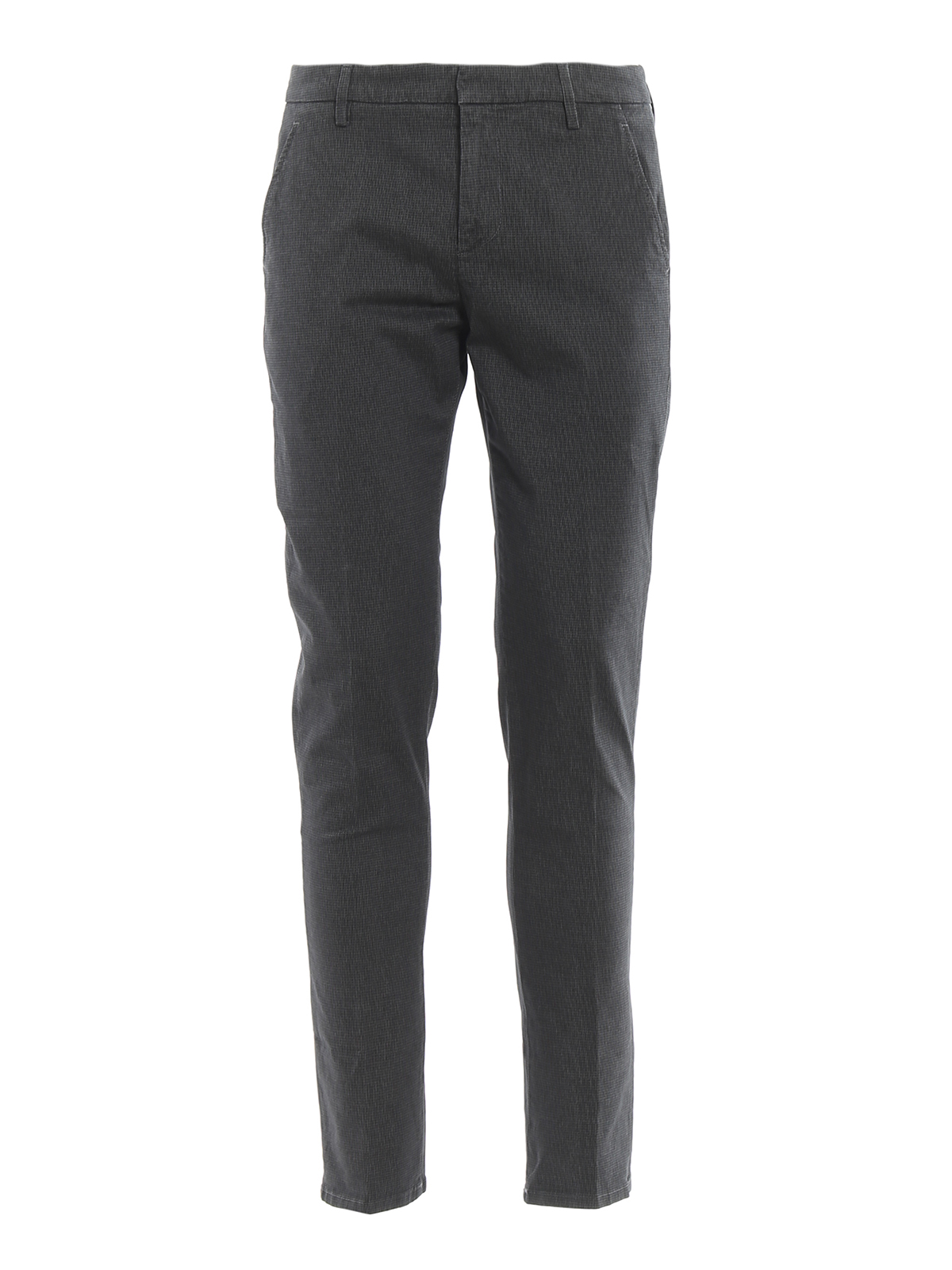 Click to view more detailed imagery on our partner's website Dondup Gaubert Jacquard Cotton Chinos In Dark Grey