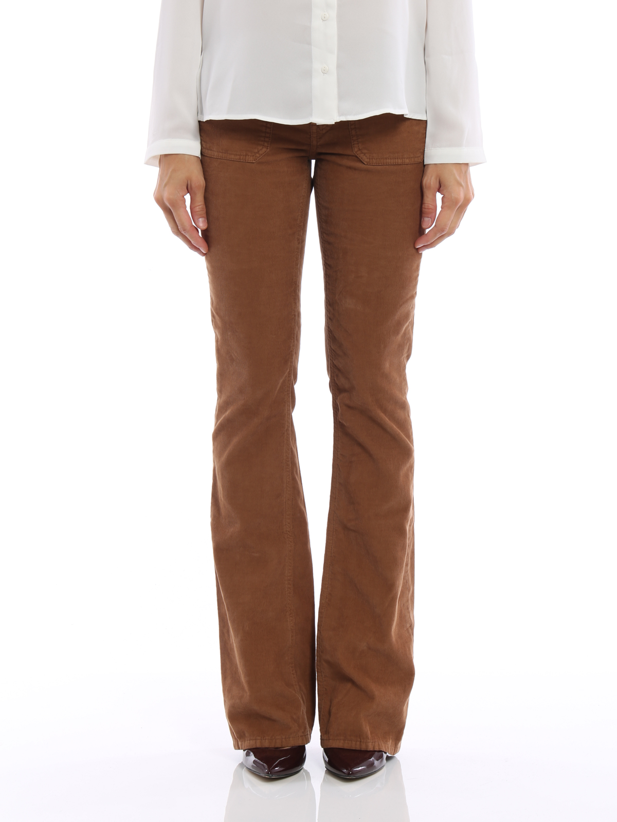 corduroy bootcut trousers