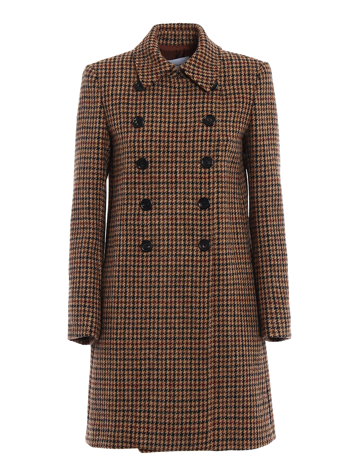 Short coats Dondup - Houndstooth wool tweed coat - DJ054QF127DXXXUNI
