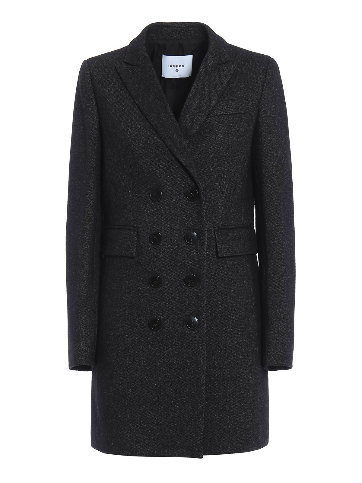 Short coats Dondup - Skyfall double-breasted tweed coat - J916WF126DXXX