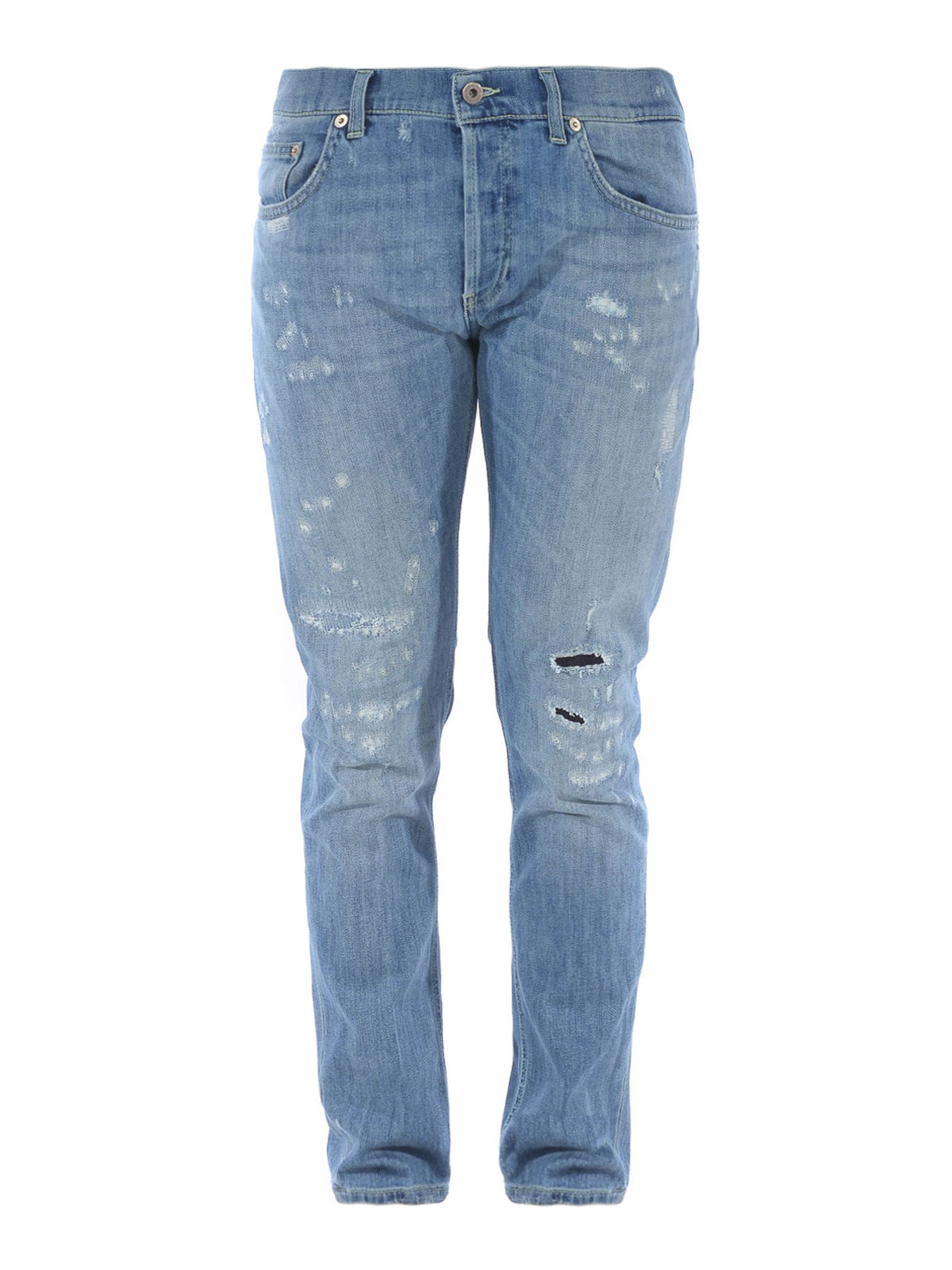 Mius worn out light wash denim jeans 