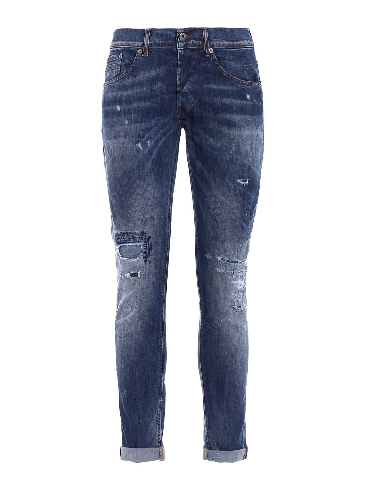 straight leg jeans dark blue