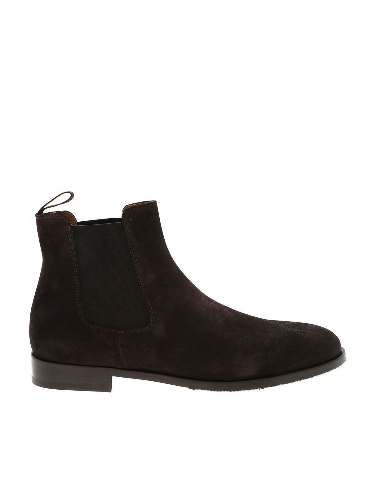 Doucal's - Chelsea suede in brown color - ankle boots - DU1307ASTIUF024TM00