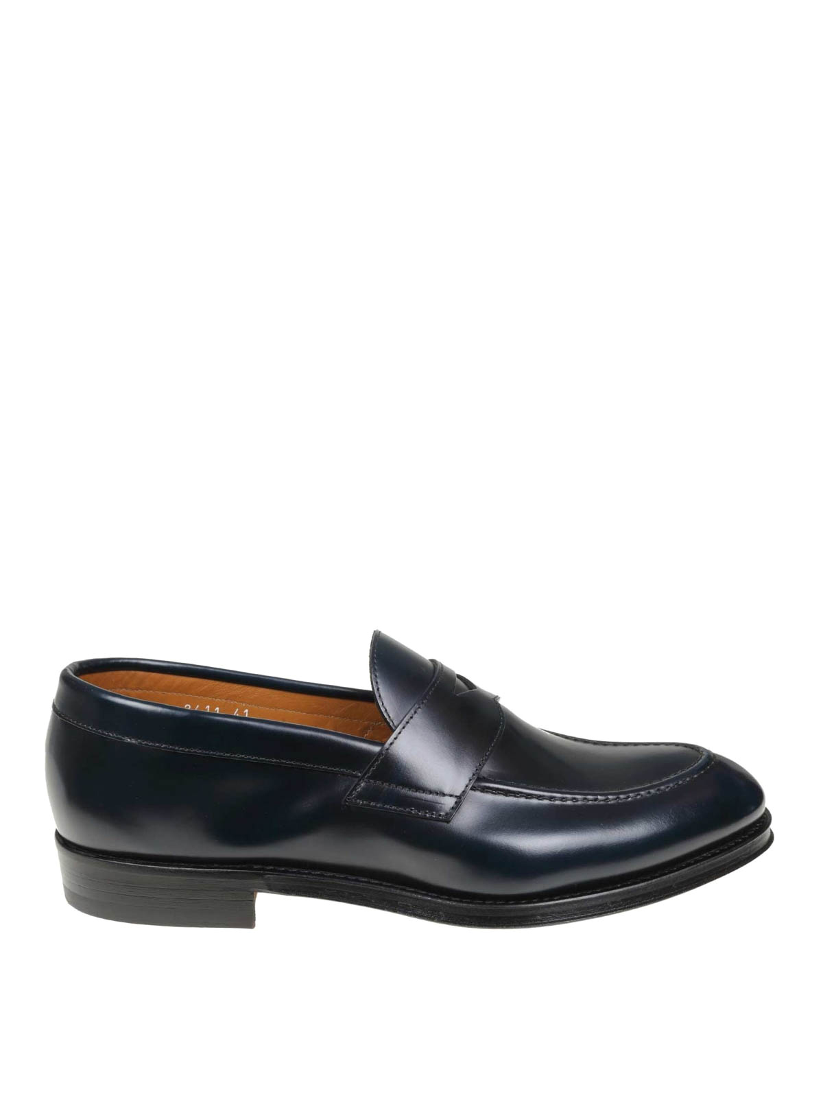 Doucal's - Blue brushed calfskin loafers - Loafers & Slippers ...