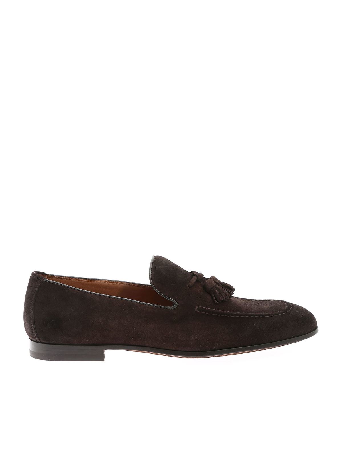Doucal's Loafers PENNY BAR LOAFERS IN BROWN