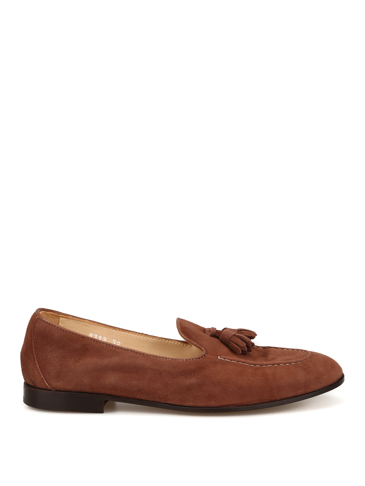 DOUCAL'S ROGER TOBACCO SUEDE LOAFERS