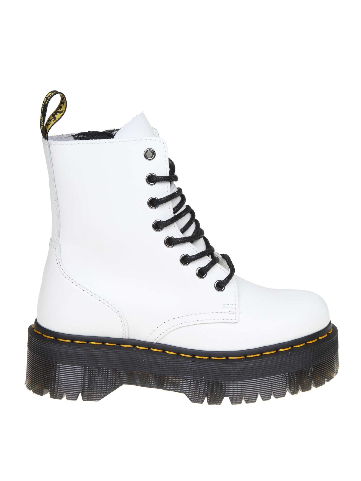 Ankle boots Dr. Martens - Jadon platform sole white leather booties ...