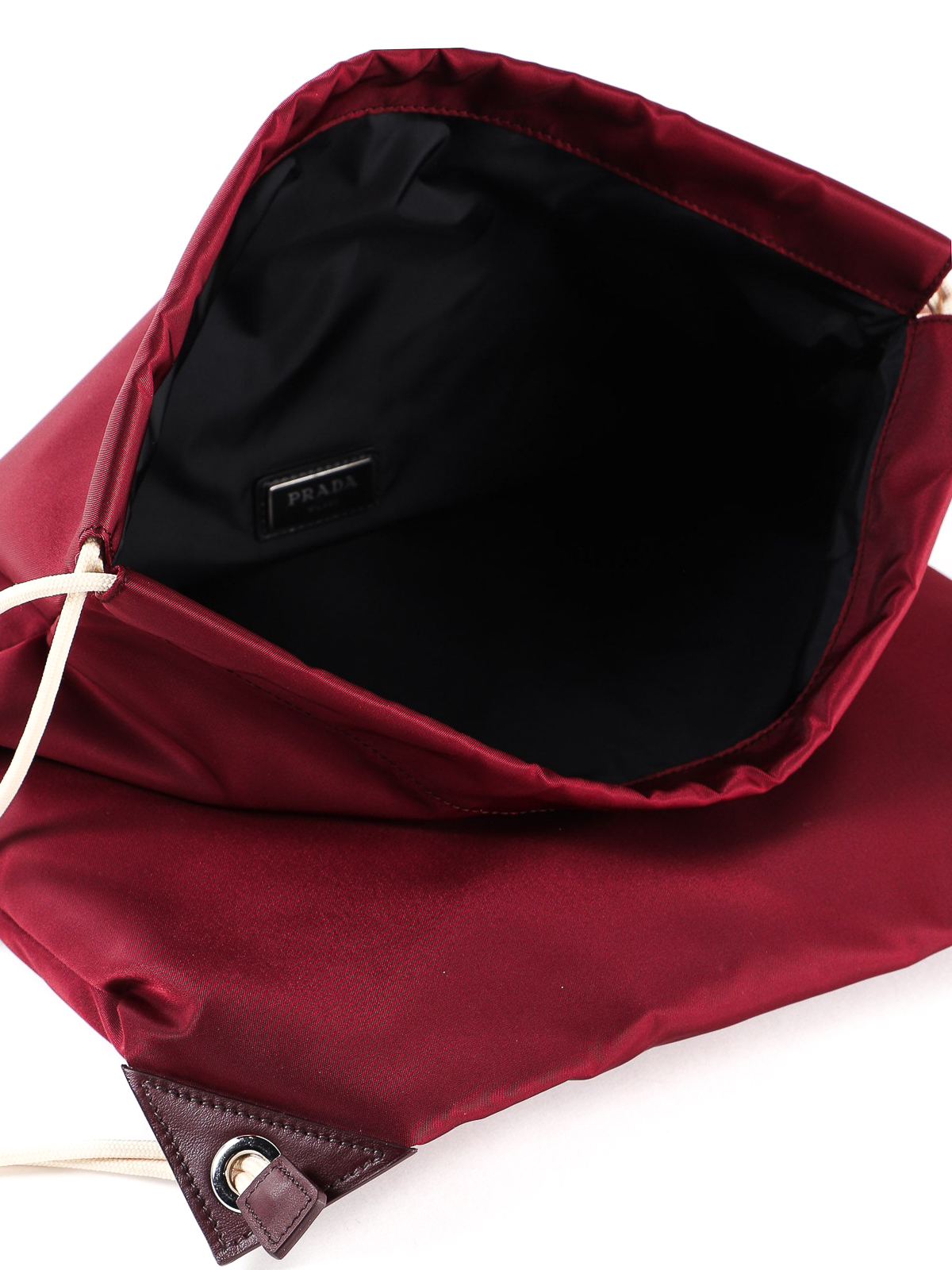 prada red nylon backpack