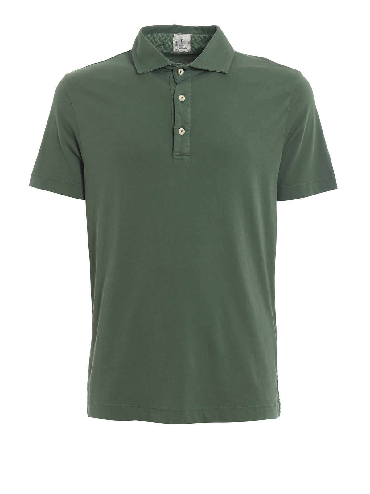 Polo shirts Drumohr - Short sleeve army green jersey polo shirt ...