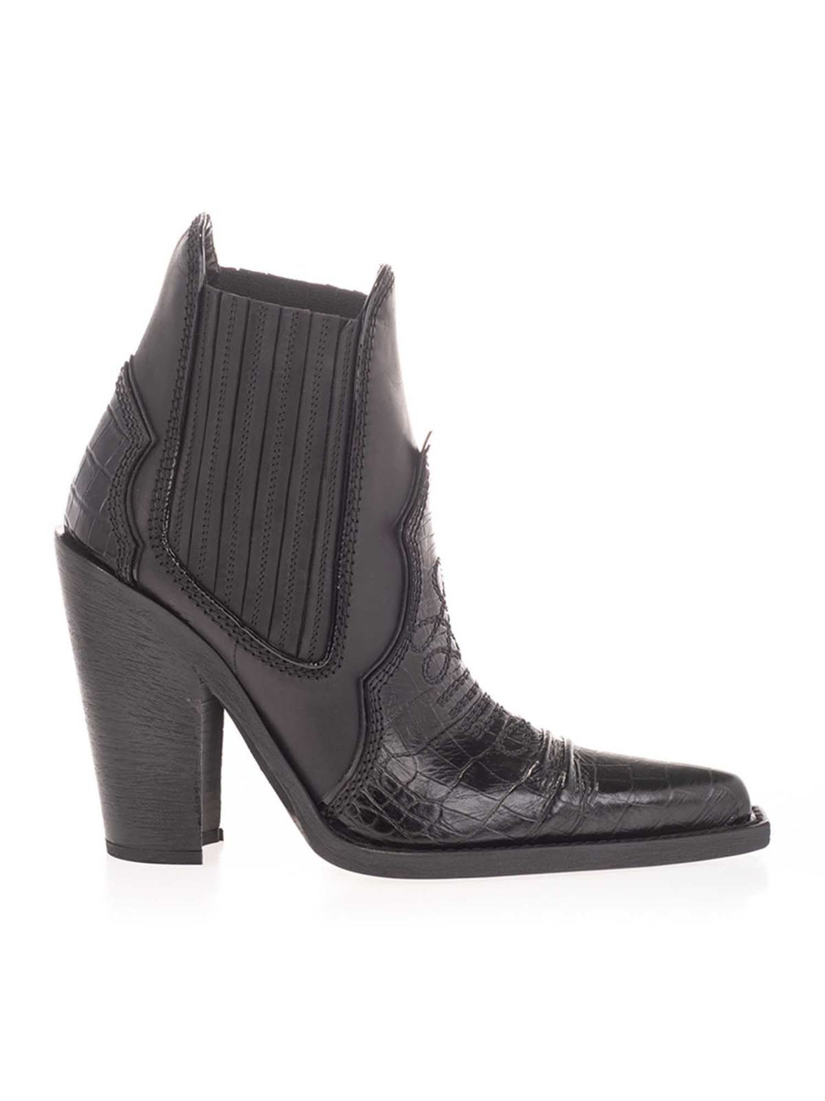 Dsquared2 WESTERN ANKLE BOOTS IN BLACK