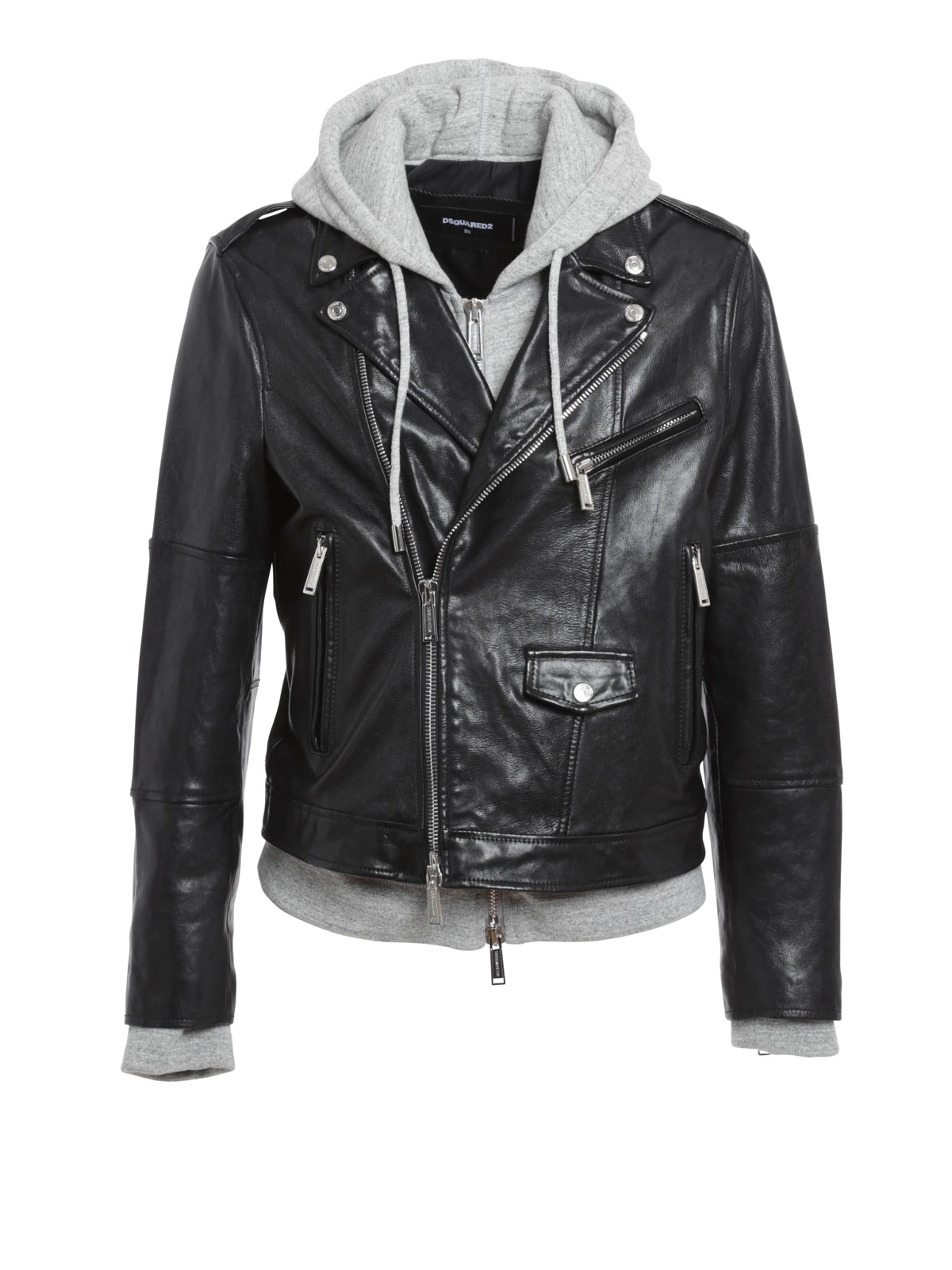Biker jackets Dsquared2 - Leather biker jacket - S74AM0561SX7818900