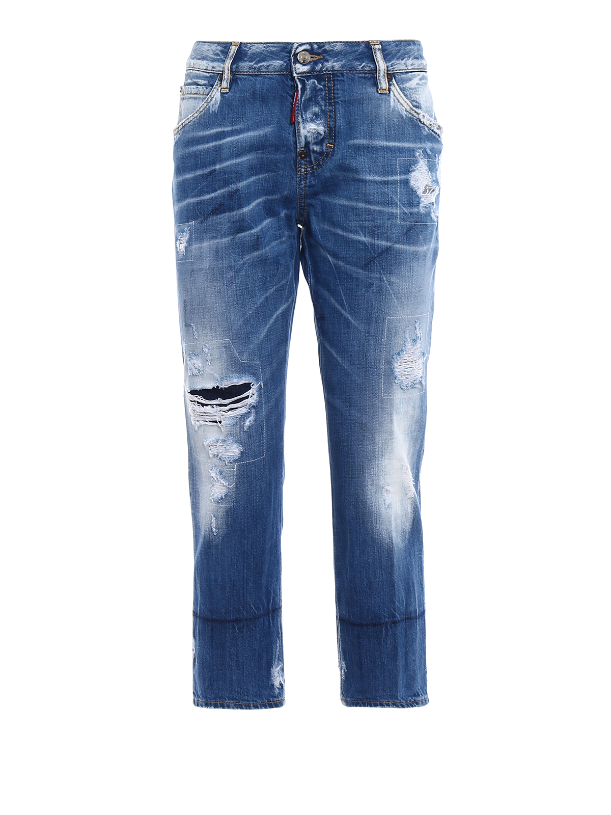Boyfriend Dsquared2 - Jeans consumati Cool Girl cropped - S75LA0971S30309470