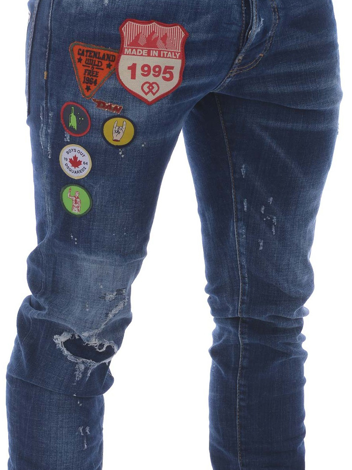 Straight leg jeans Dsquared2 - Cool Guy jeans with patches 