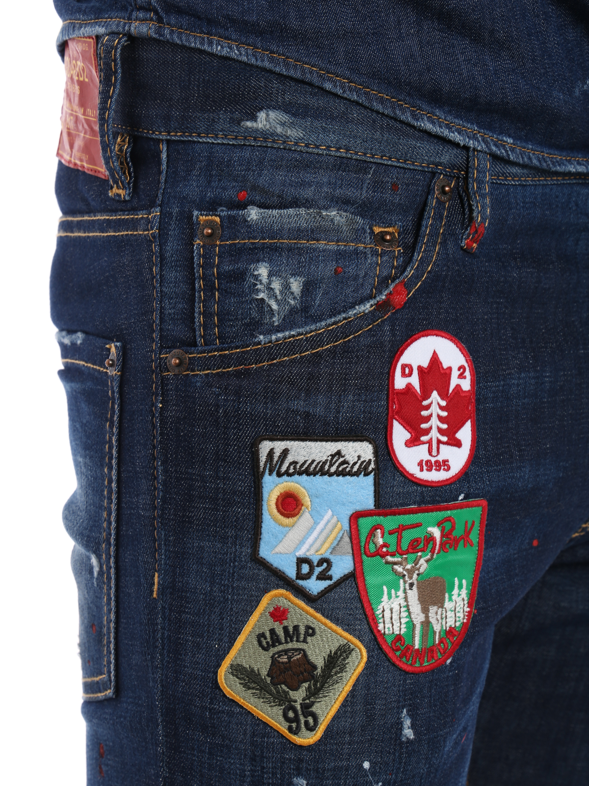 dsquared jeans with patches