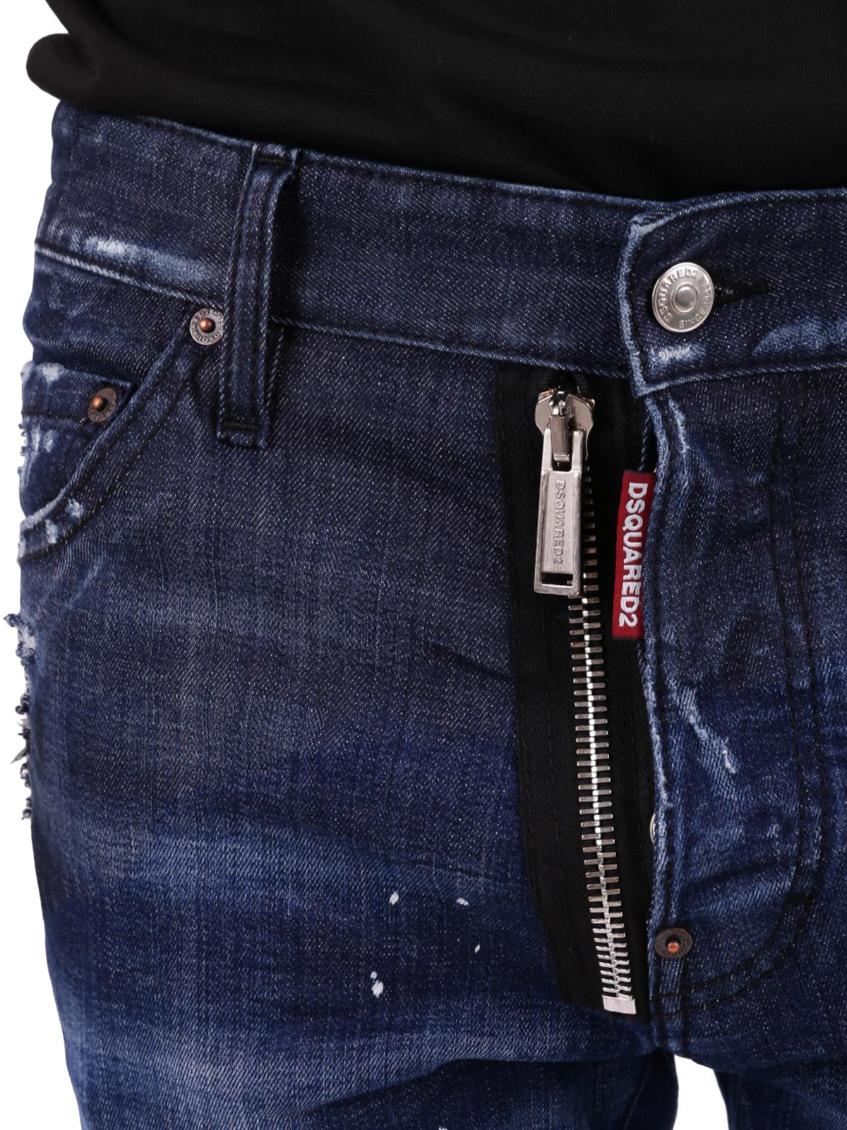 dsquared zipper jeans