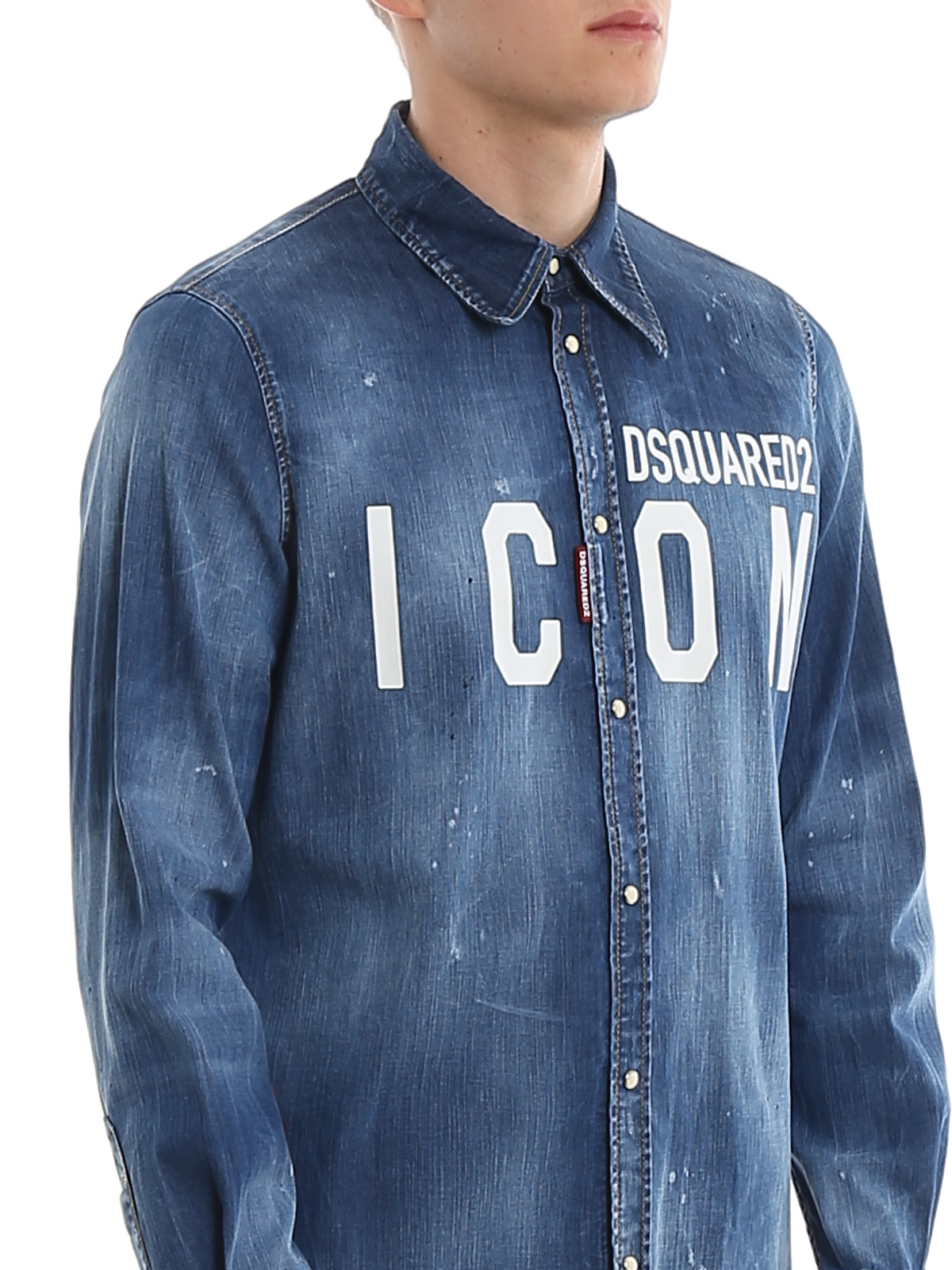 Dsquared2 - Destroyed denim shirt - shirts - S79DL0001S30341470