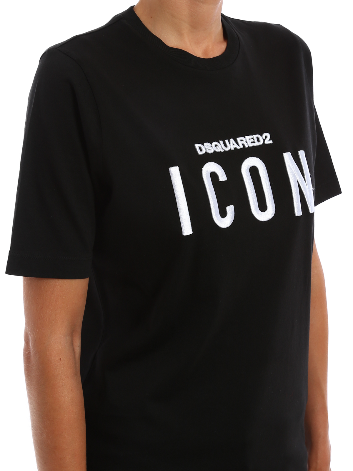 T-shirts Dsquared2 - Icon embroidery cotton T-shirt 