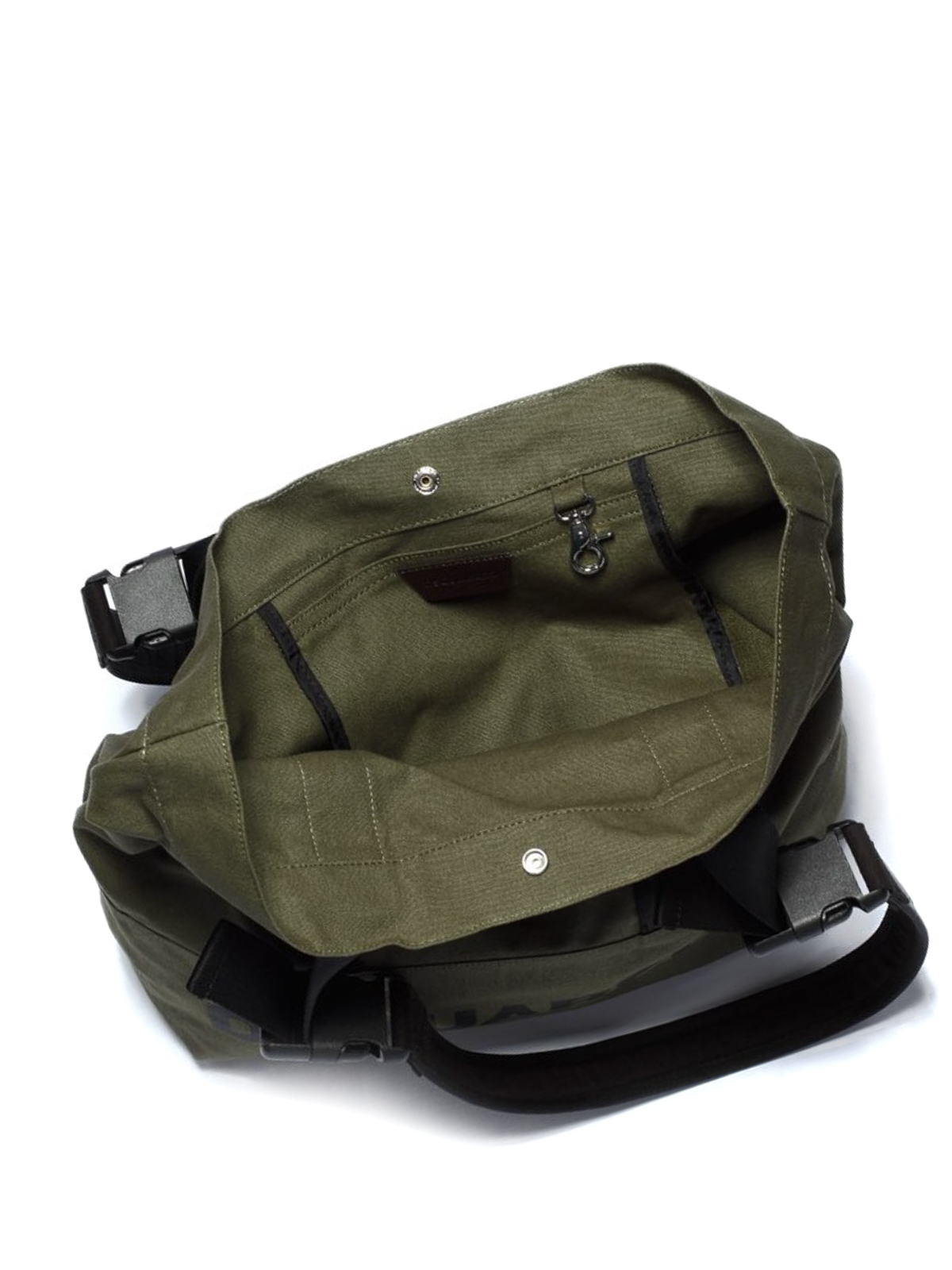 dark green canvas tote bag