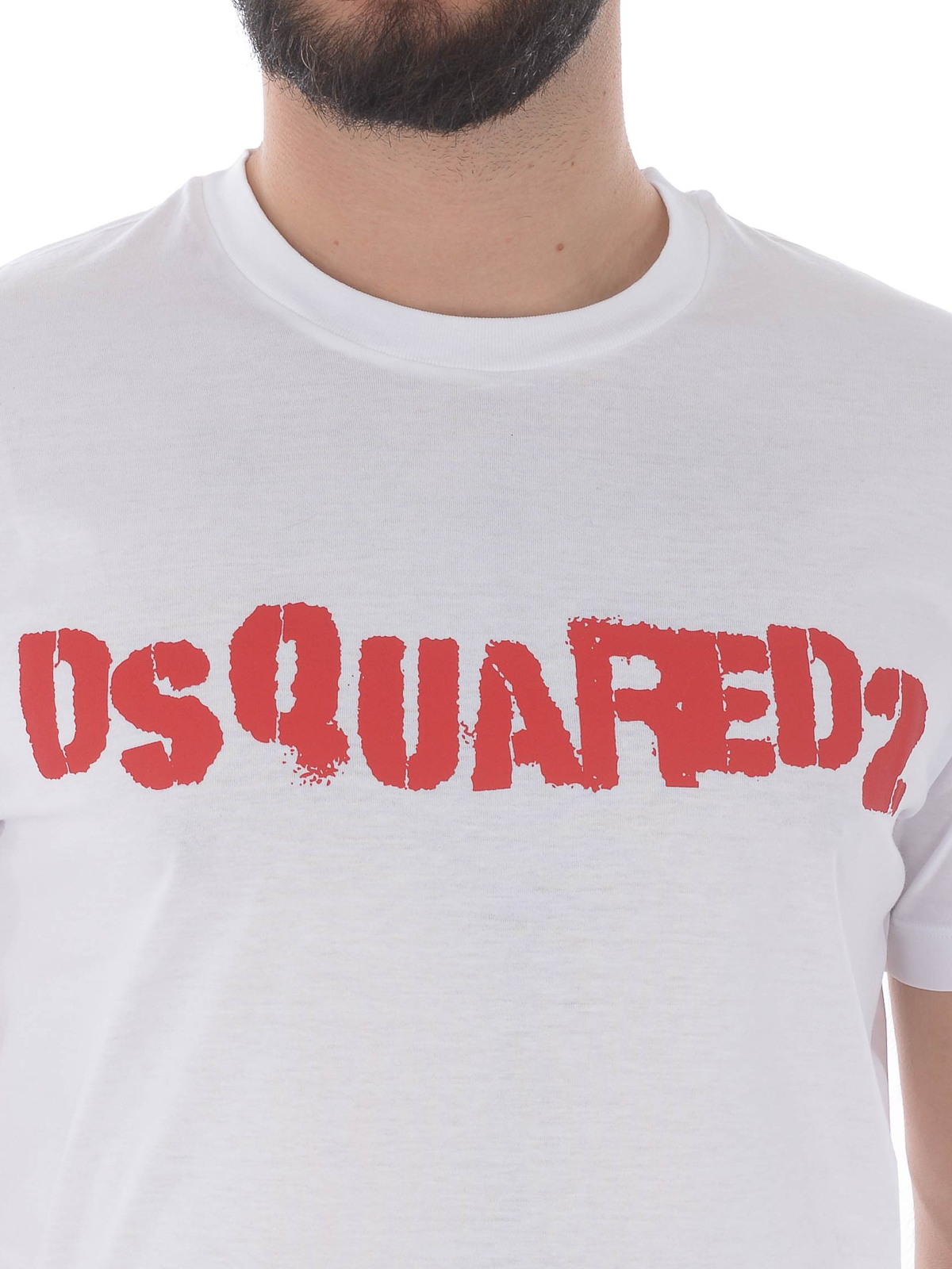 dsquared t shirt red white