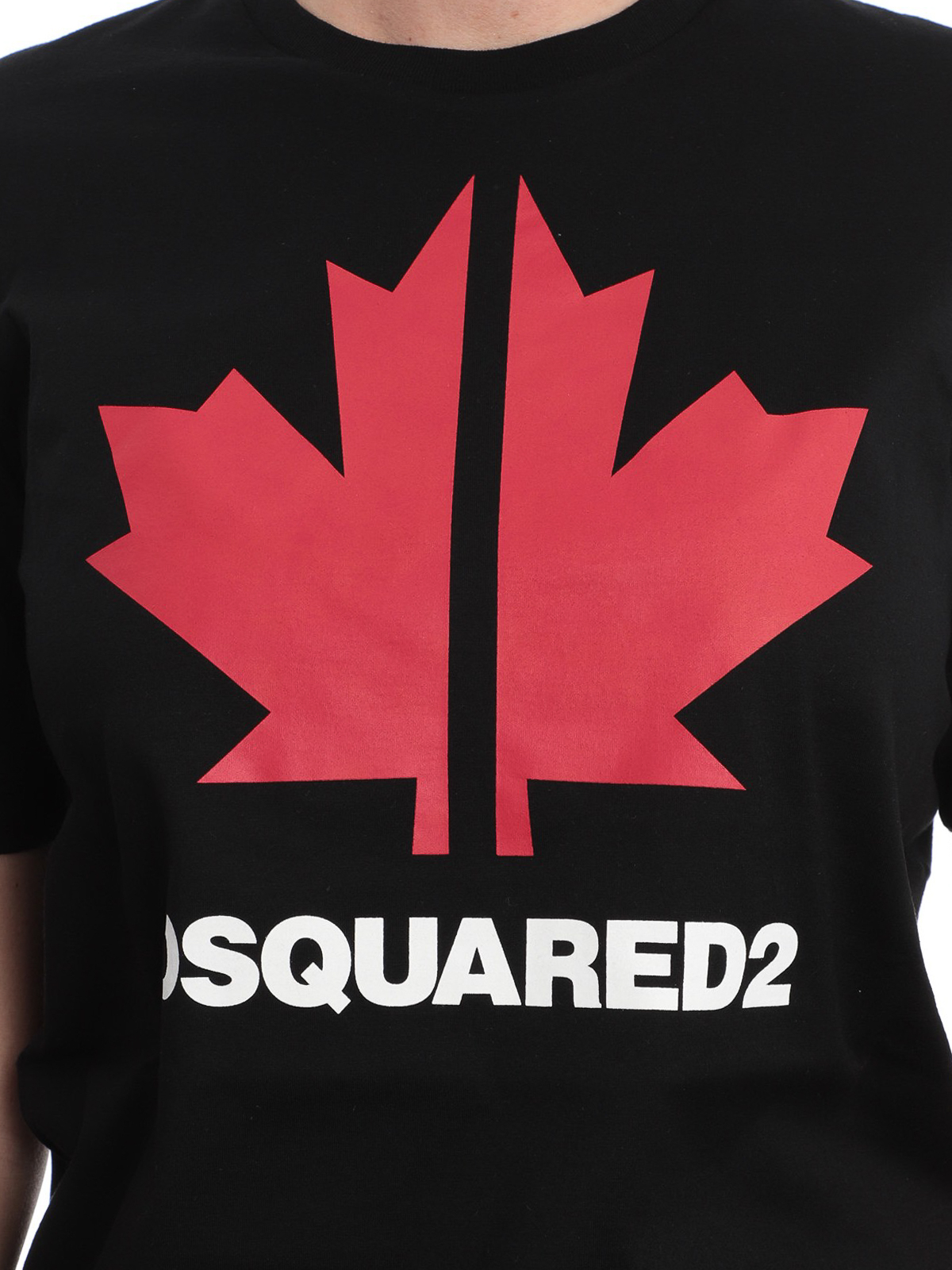 Disco Maak los Stoel T-shirts Dsquared2 - Maple leaf printed T-shirt - S75GD0095S22427900