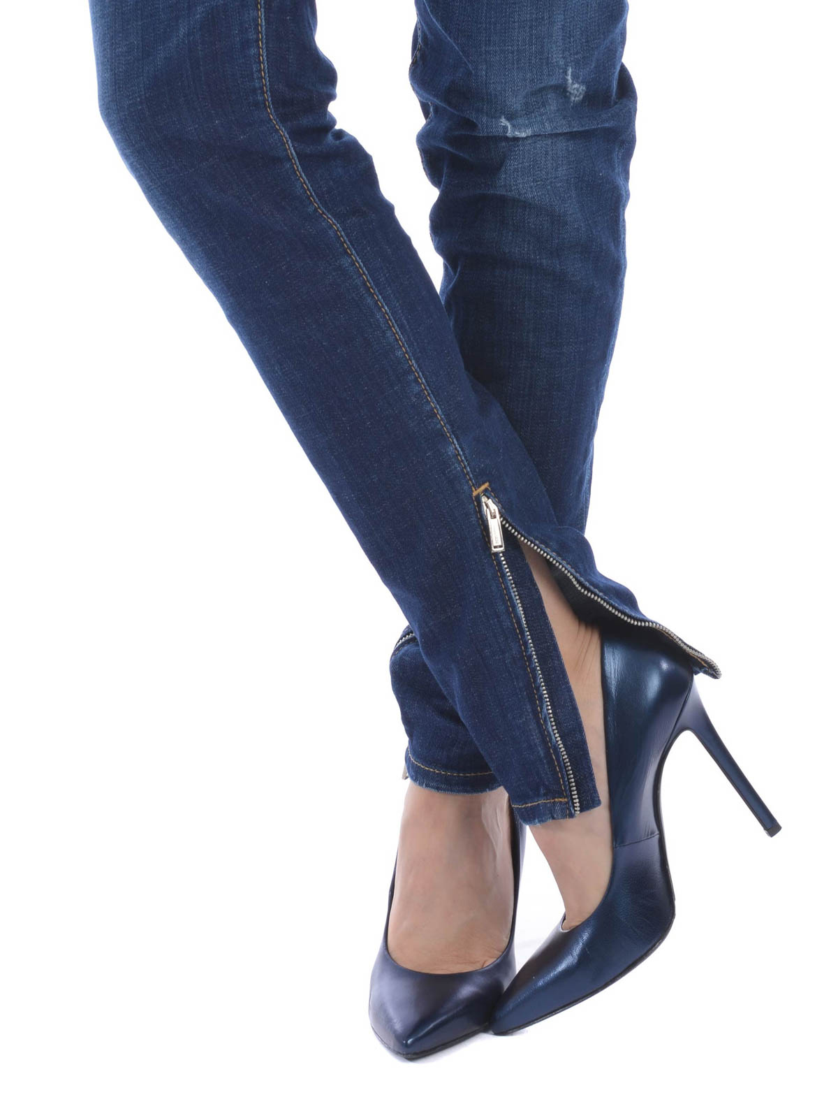 medium waist skinny jeans