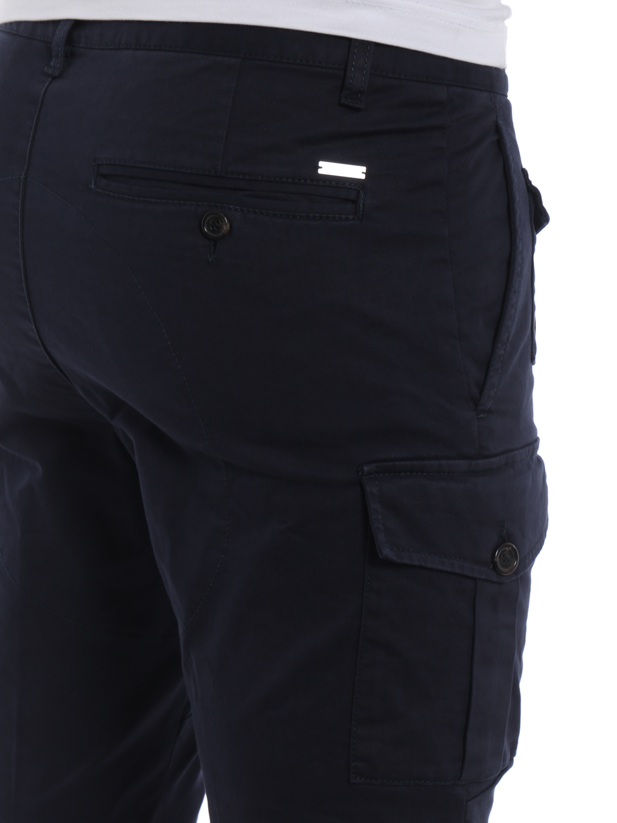 blue cargo trousers