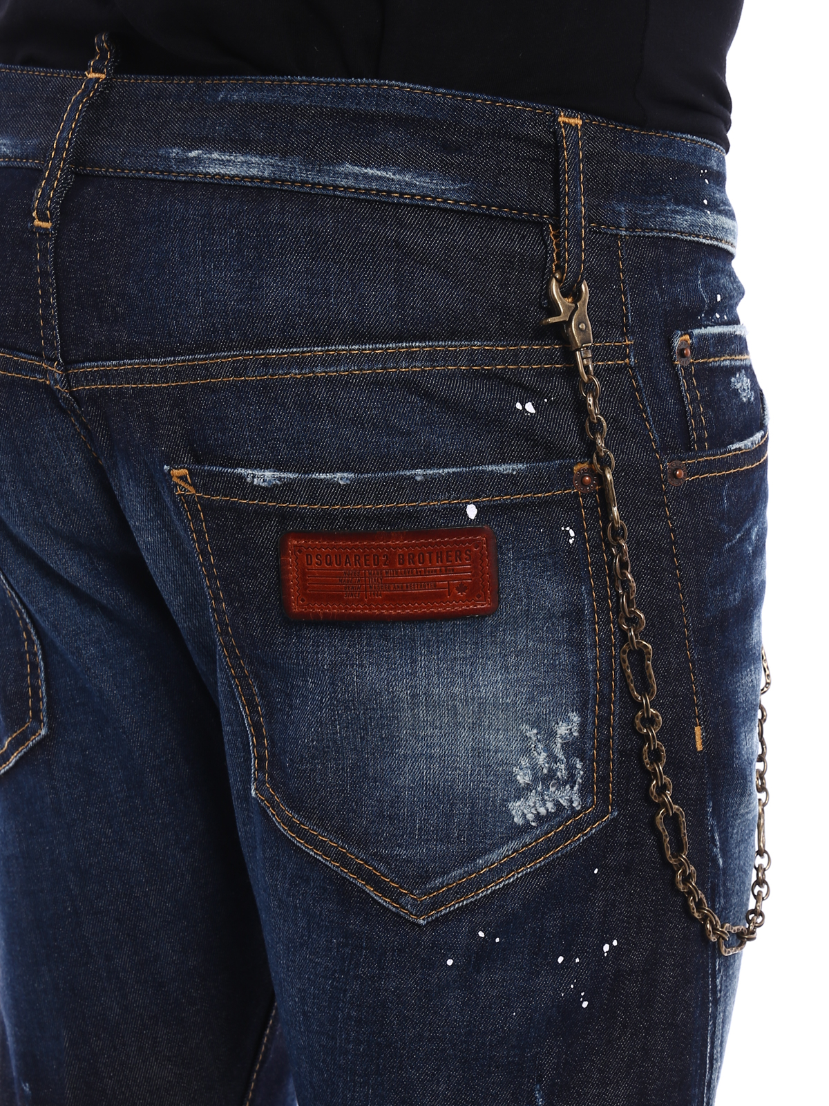 dsquared jeans with chain