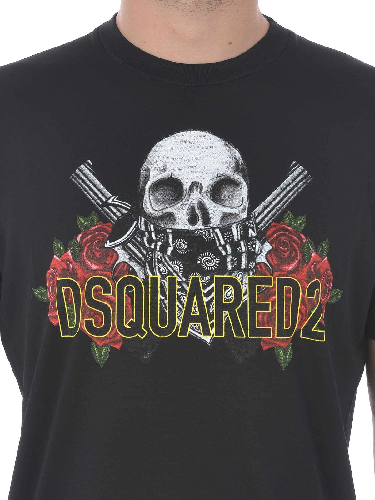 Dsquared2 - Skull and roses print black 