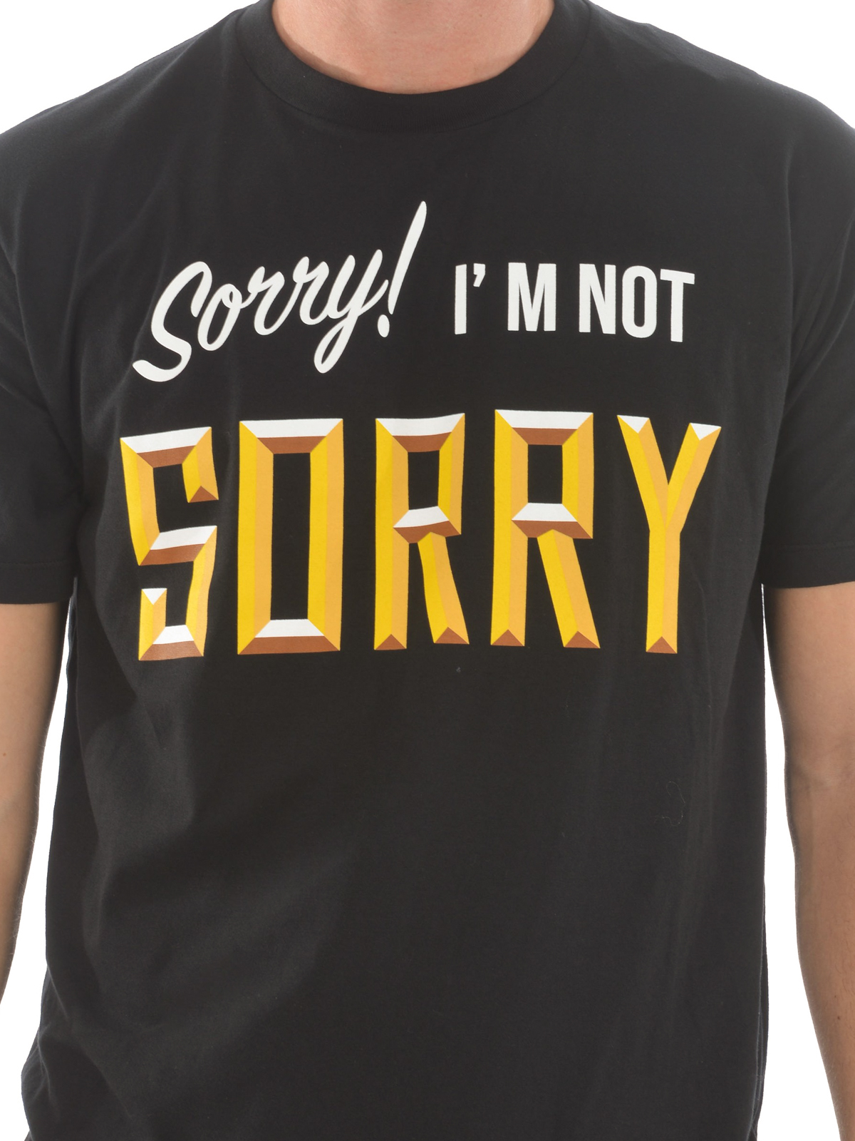 punch opvoeder garage T-shirts Dsquared2 - Sorry Not Sorry cotton T-shirt - S74GD0689S21600900
