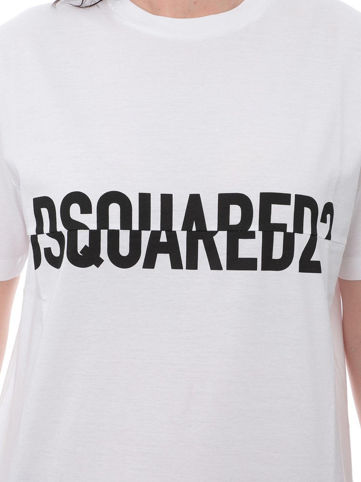 dsquared logo print t shirt