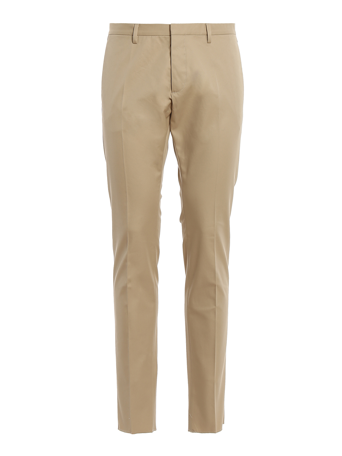 DSQUARED2 BEIGE COTTON CHINO TROUSERS
