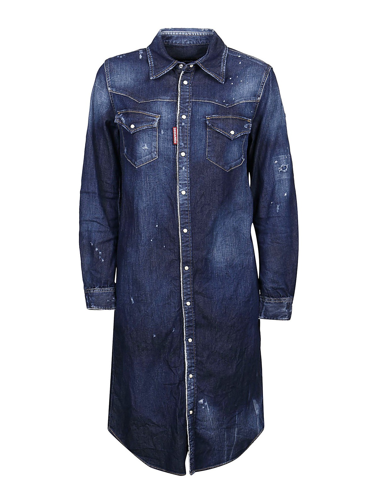 denim shirt dress knee length