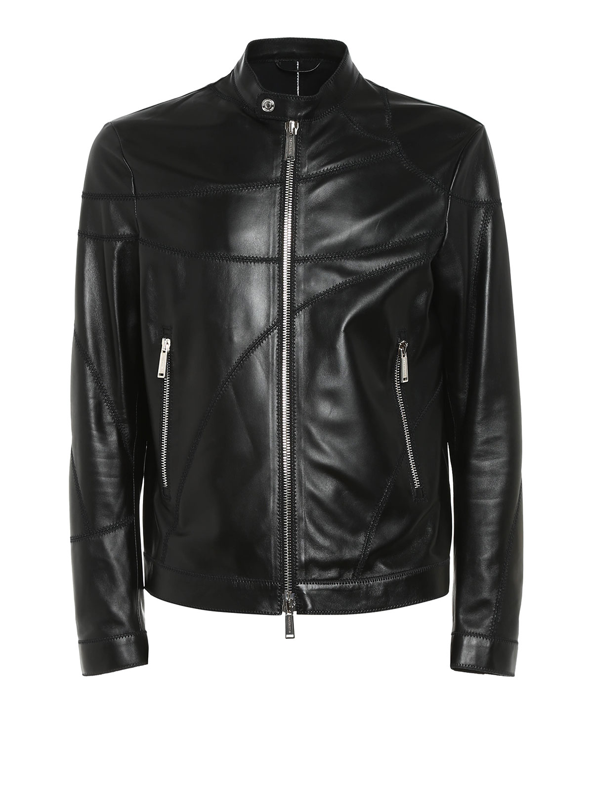 Leather jacket Dsquared2 - Leather biker jacket - S71AM0724SX9256900