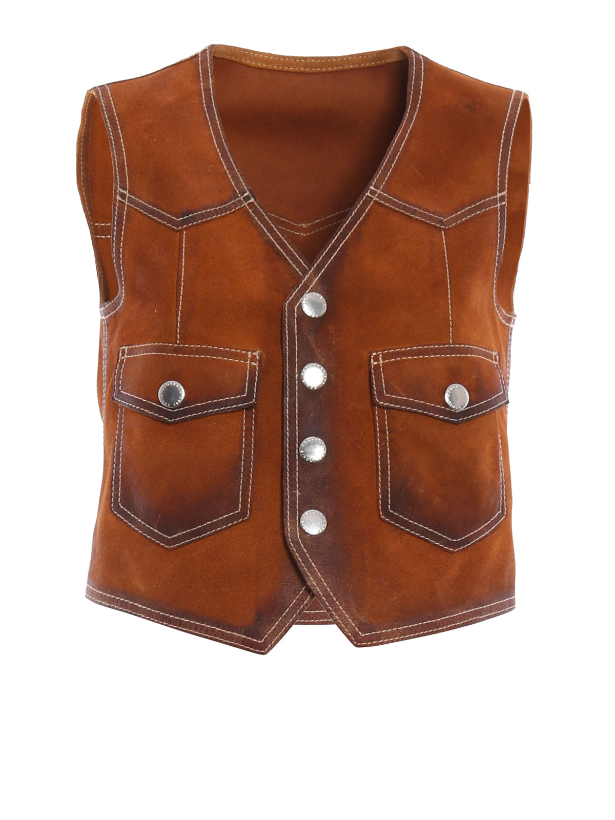 Leather jacket Dsquared2 Leather sleeveless vest S72FB0071SX9725158