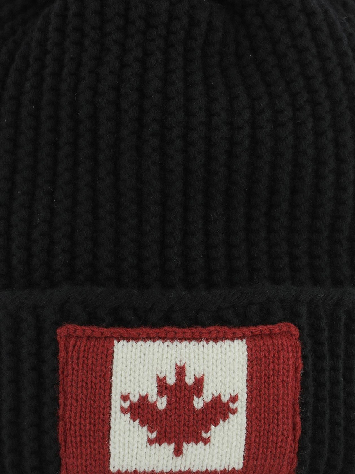 Dsquared2 Canada flag patch knit wool beanie beanies W17KH100101W2124