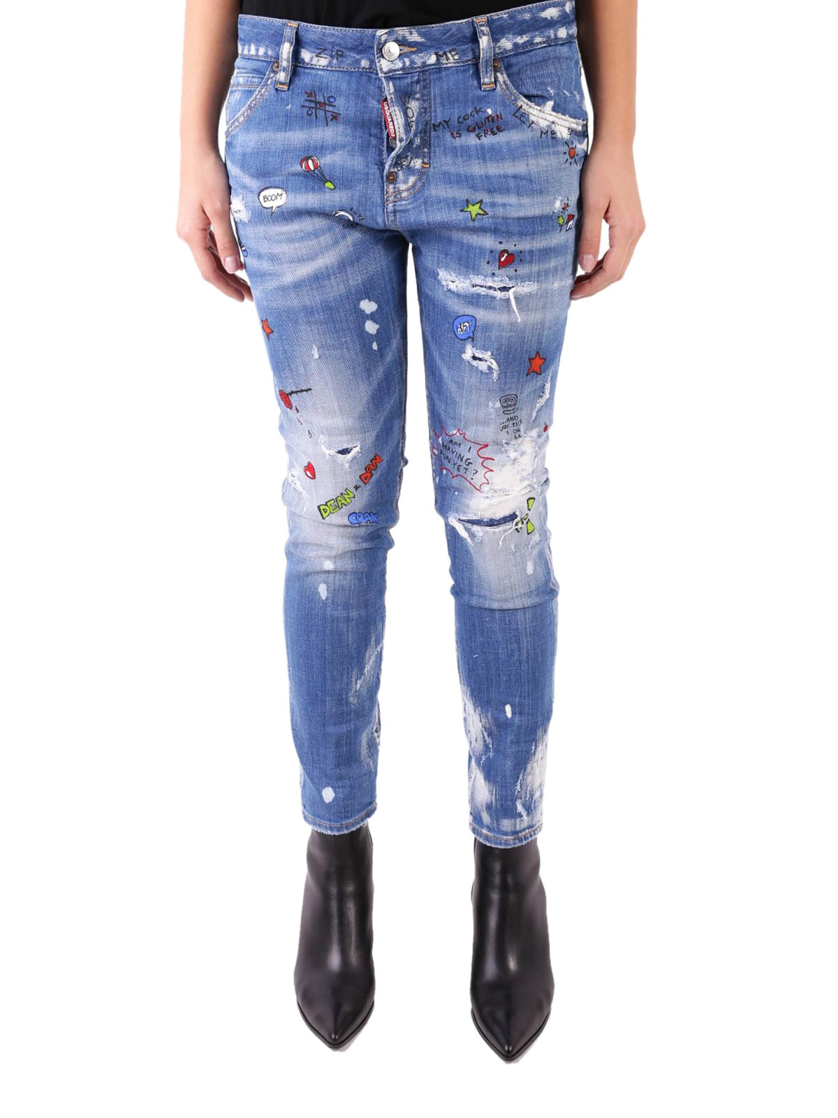 dsquared2 baby print jeans