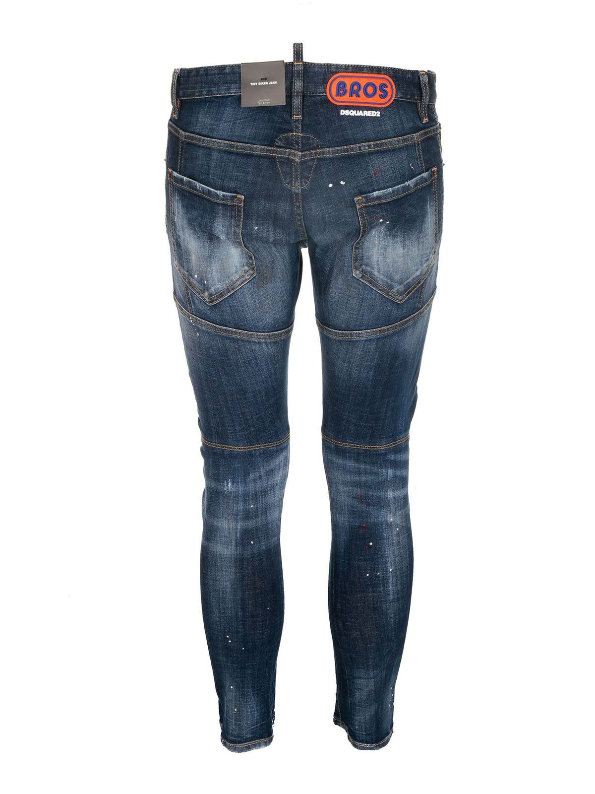 straight leg biker jeans