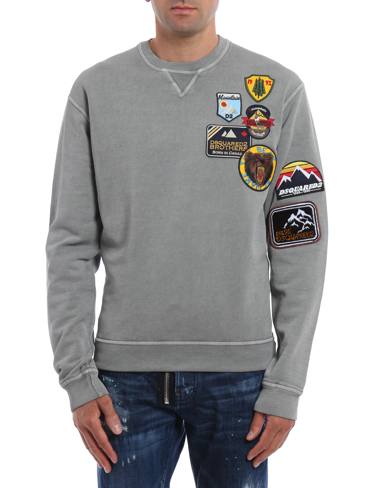 dsquared sweatshirt with patches