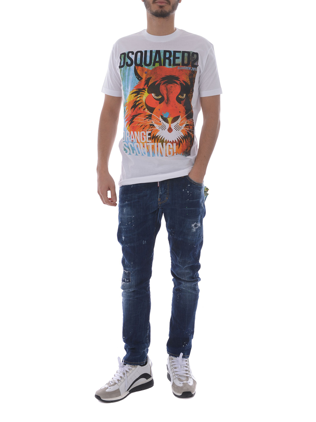 dsquared2 t shirt tiger