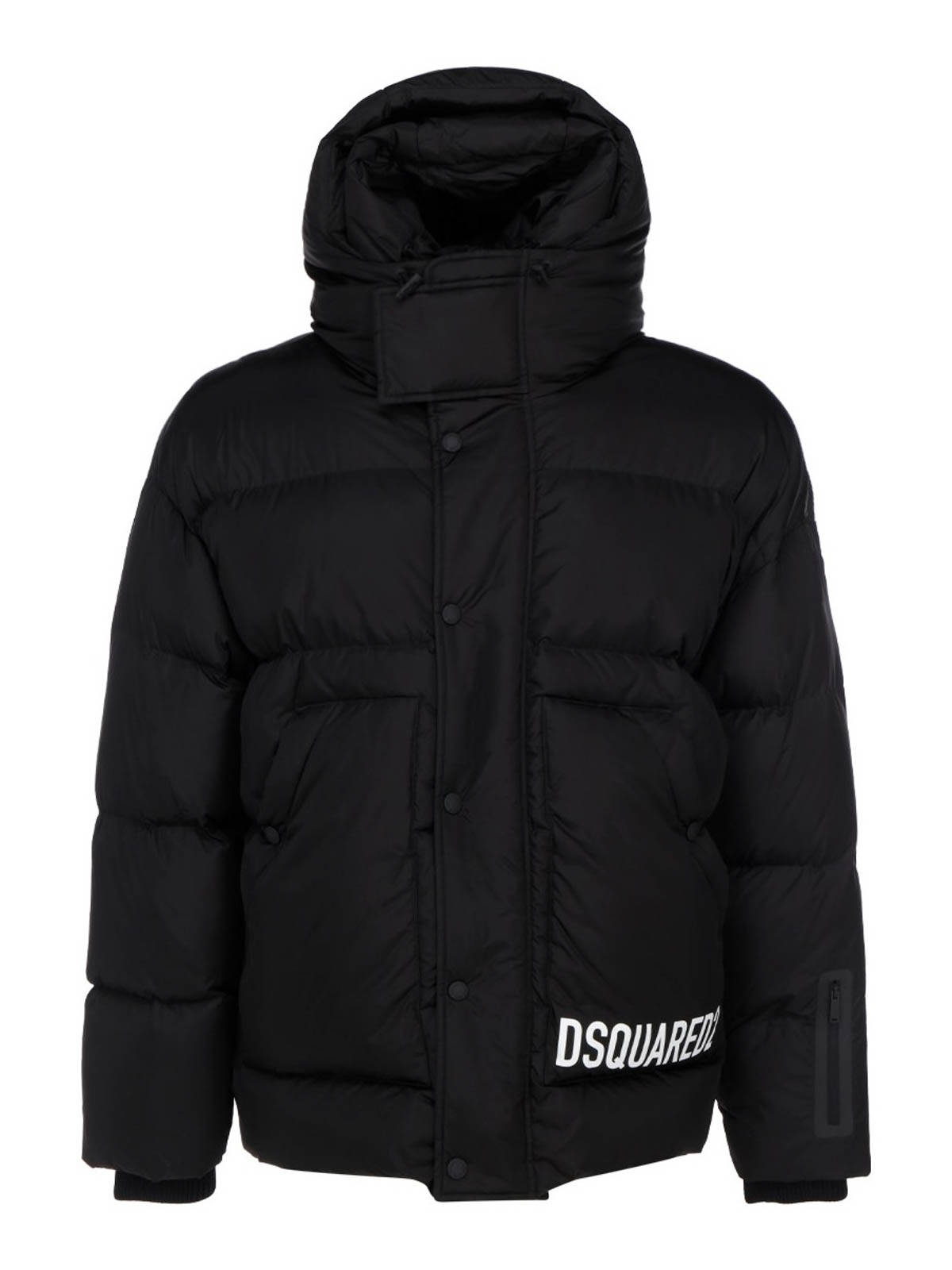 Quilted tech fabric puffer jacket 
