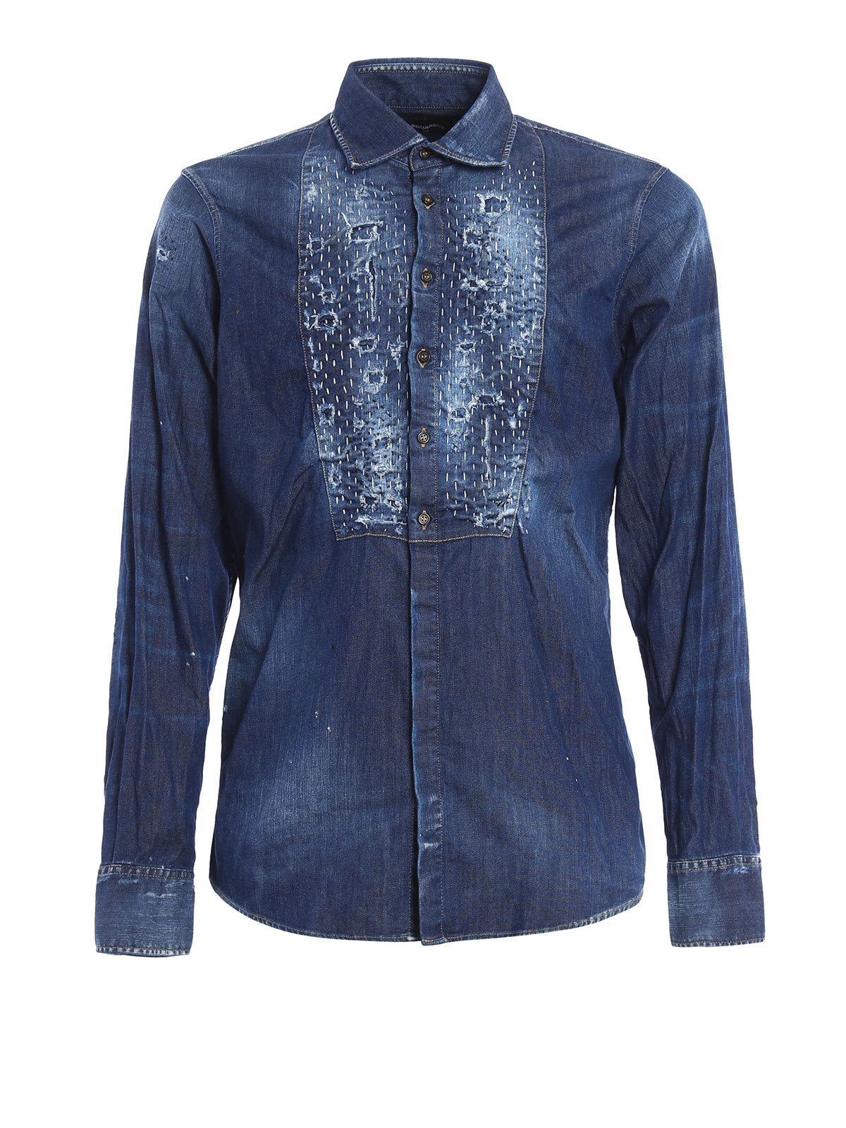 پیراهن Dsquared2 - Ripped denim shirt 