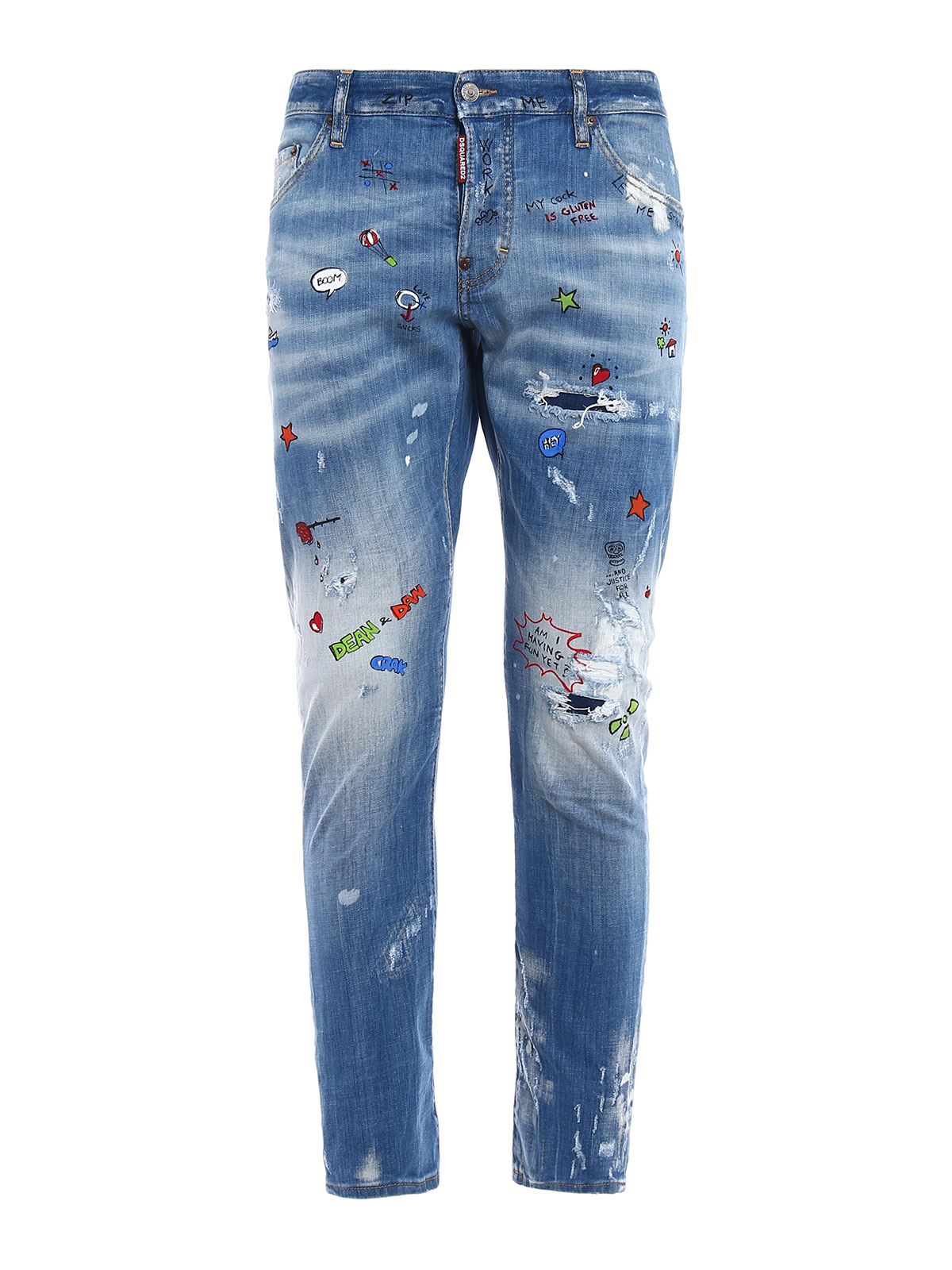 Skinny jeans Dsquared2 - Sexy Twist printed low rise jeans