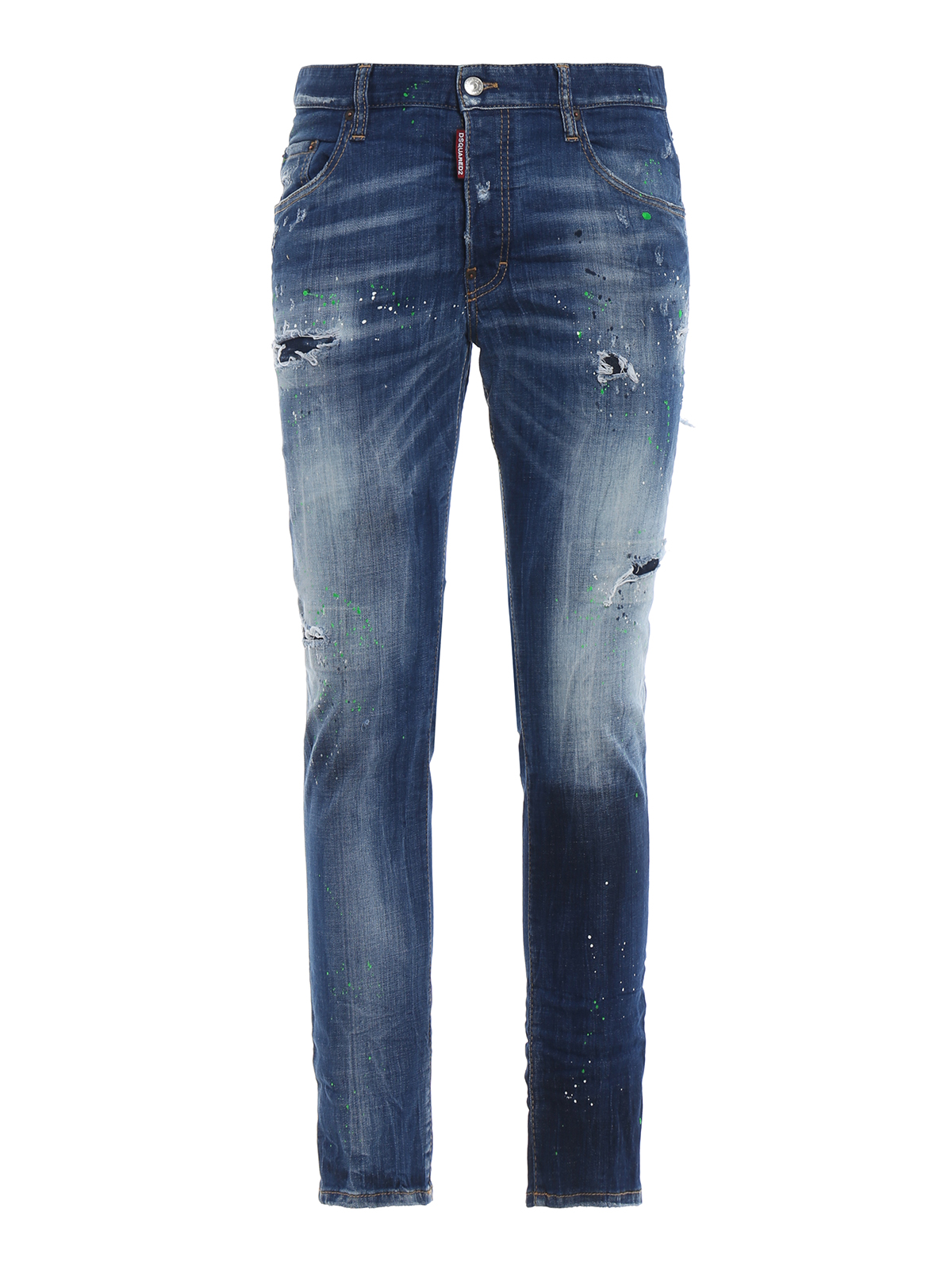 Skinny jeans Dsquared2 - Skinny coloured acid spots cotton jeans ...